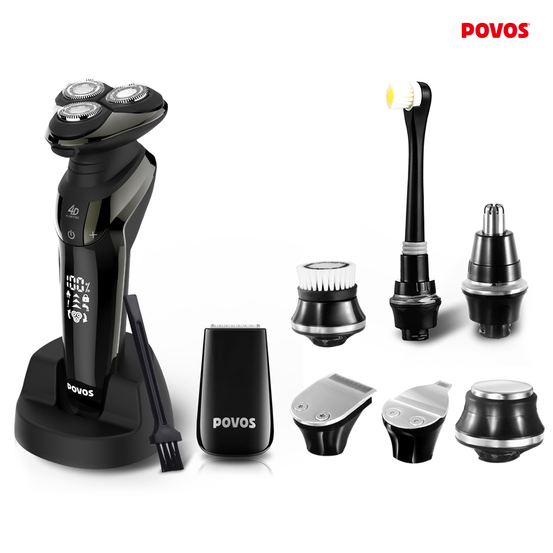 POVOS Electric shaver rotary shaver men shaver