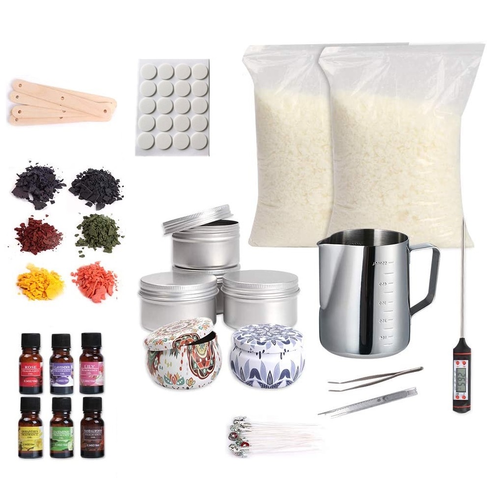 DIY scented glass jar candles making kit