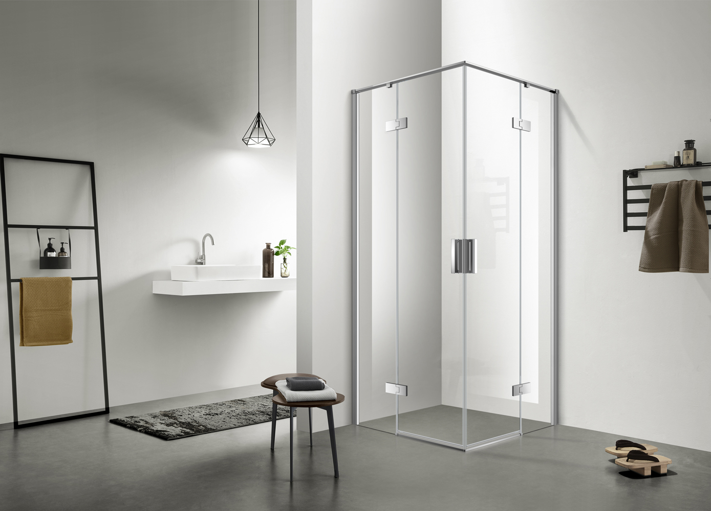 Lifting Hinge Corner entry Shower door