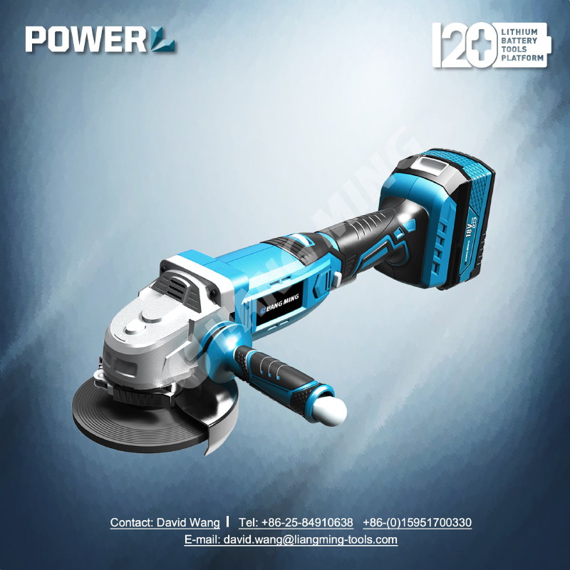 18V lithium battery cordless angle grinder