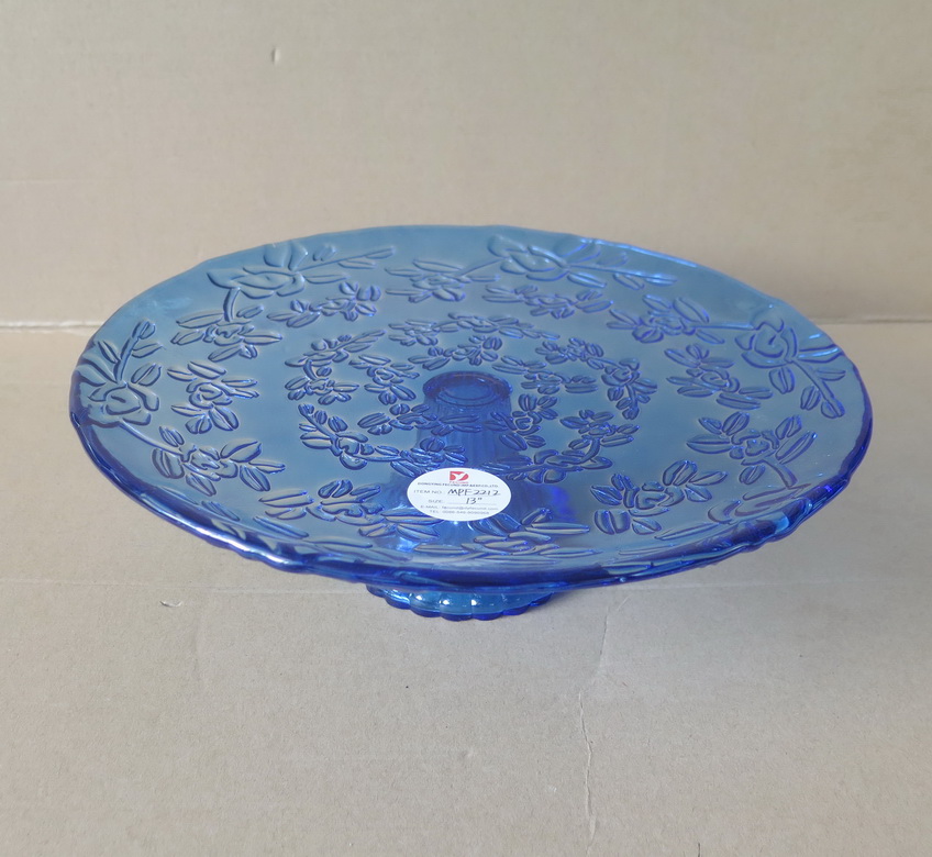 MPF2212 fruit tray with foot Glass fruit plate