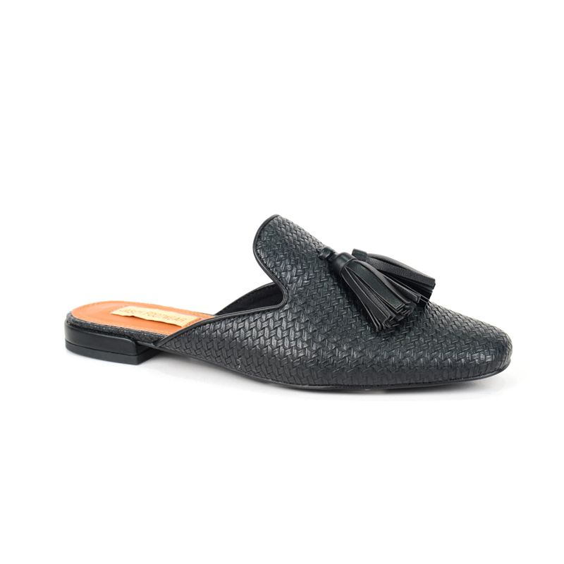 2020 Fashion OEM PU woven embossing Upper Pointed Women Ballerina Flats