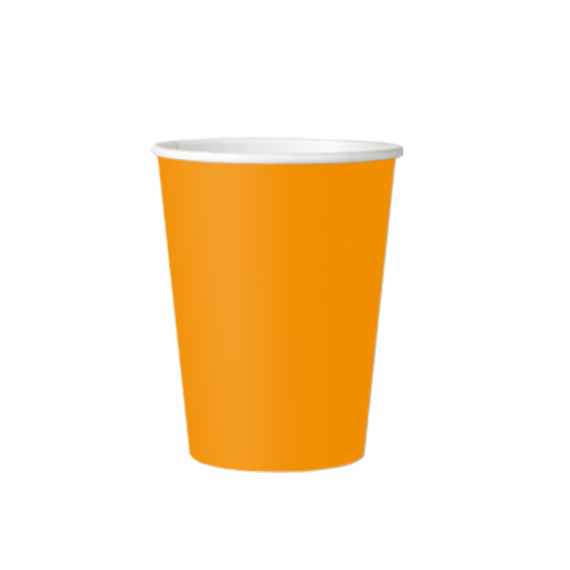 PAPER CUP SOLID RED 12OZ Orange