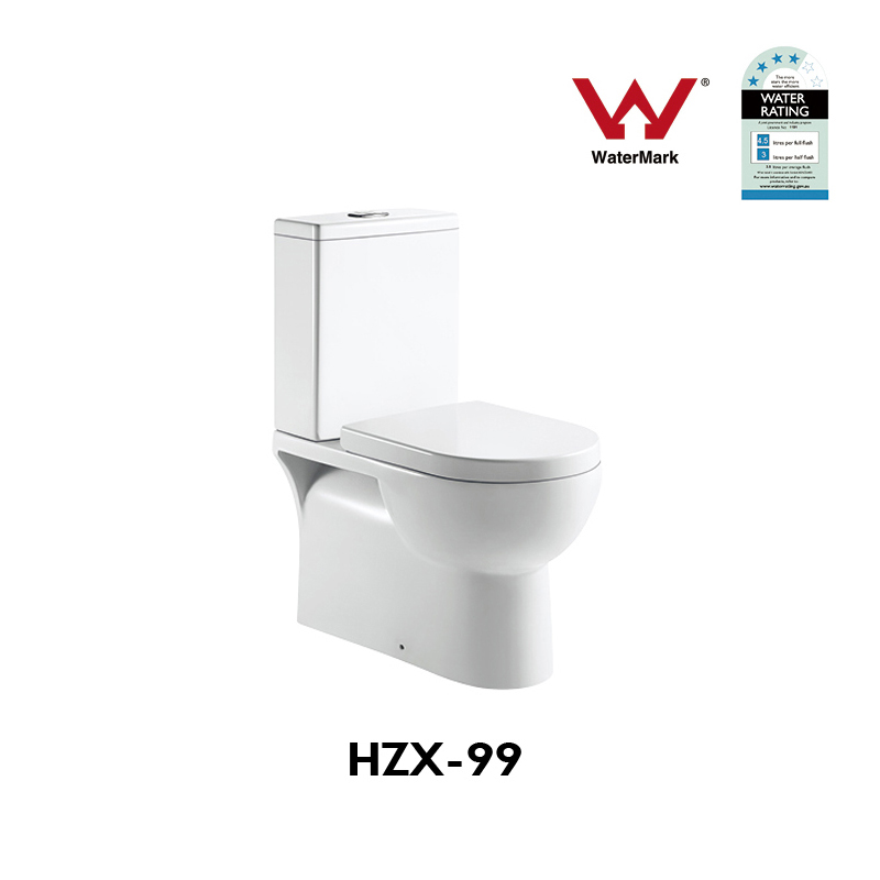 Washdown back to wall two pieces toilet,P-trap,Watermark,WELS(HZX-99)