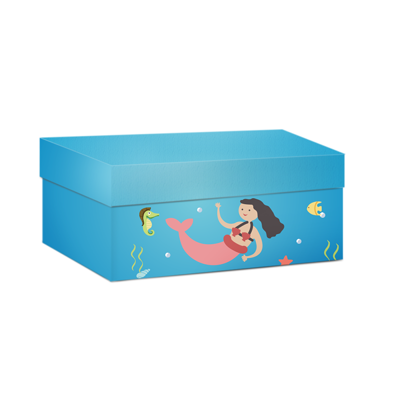 Mermaid Party Supplies Paper Box