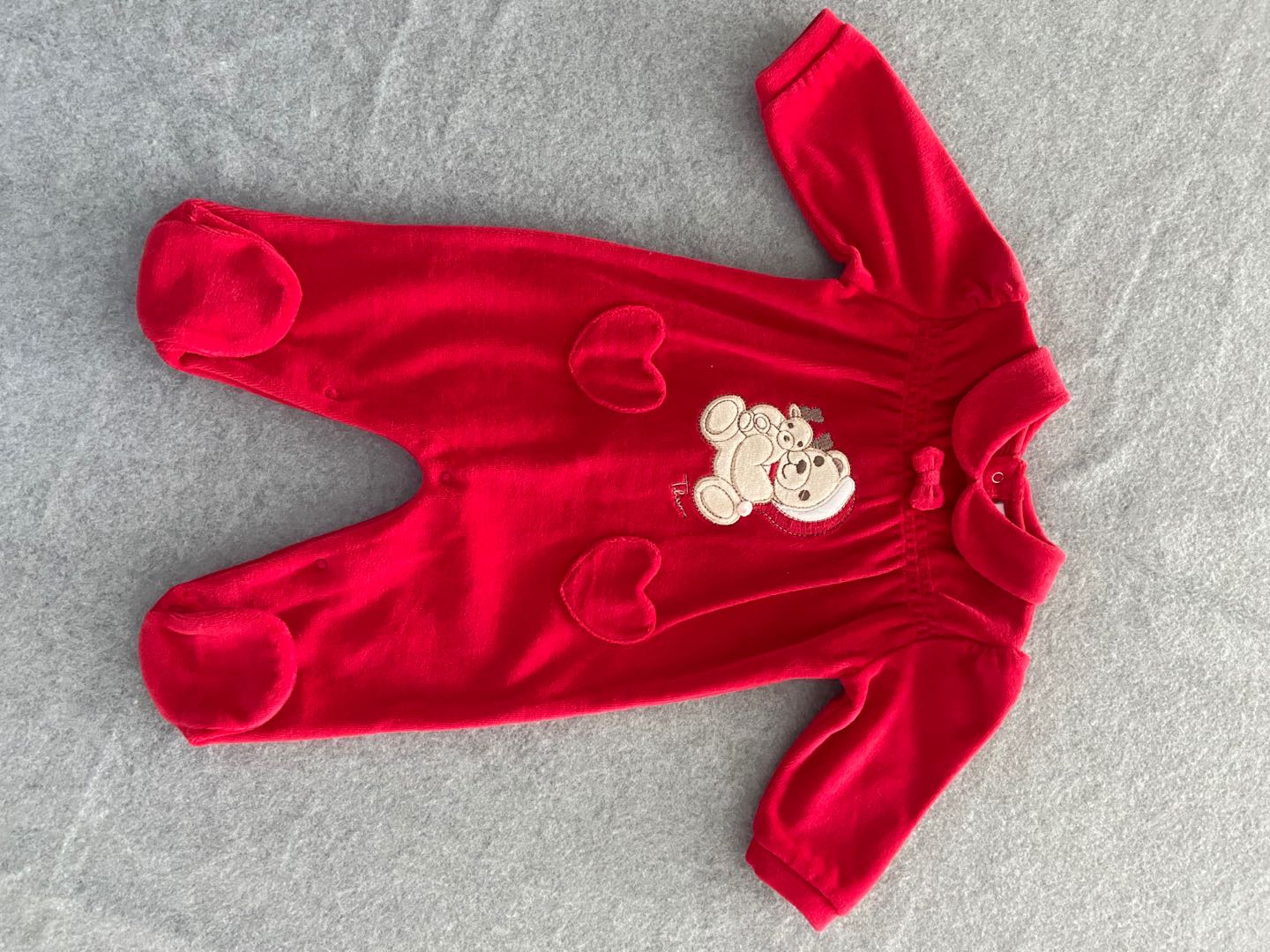 220g Velour Baby Sleepsuit