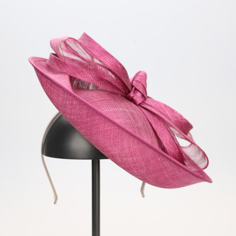 handcrafted bow small hat sinamay women fascinator