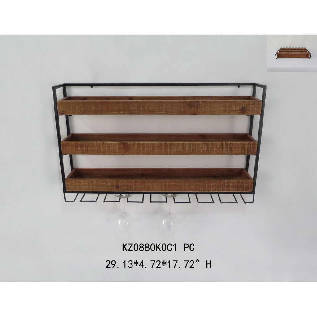 wood/metal shelf