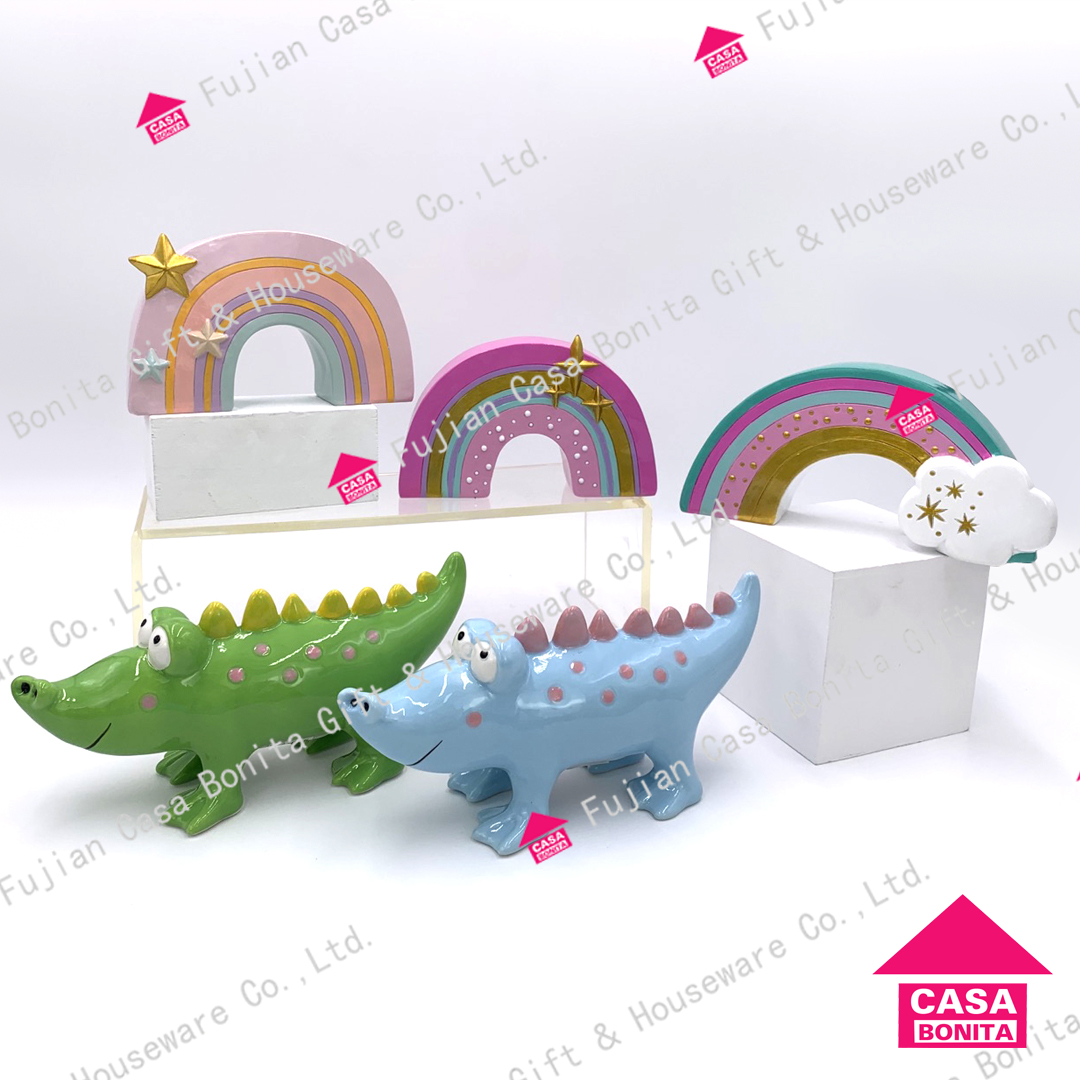 Polyresin & Ceramic Rainbow,crocodile Money Box Best Seller New Arrivals