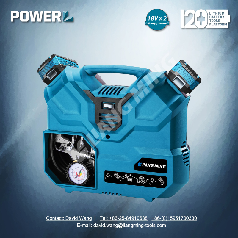 36V(18Vx2) lithium battery cordless air compressor