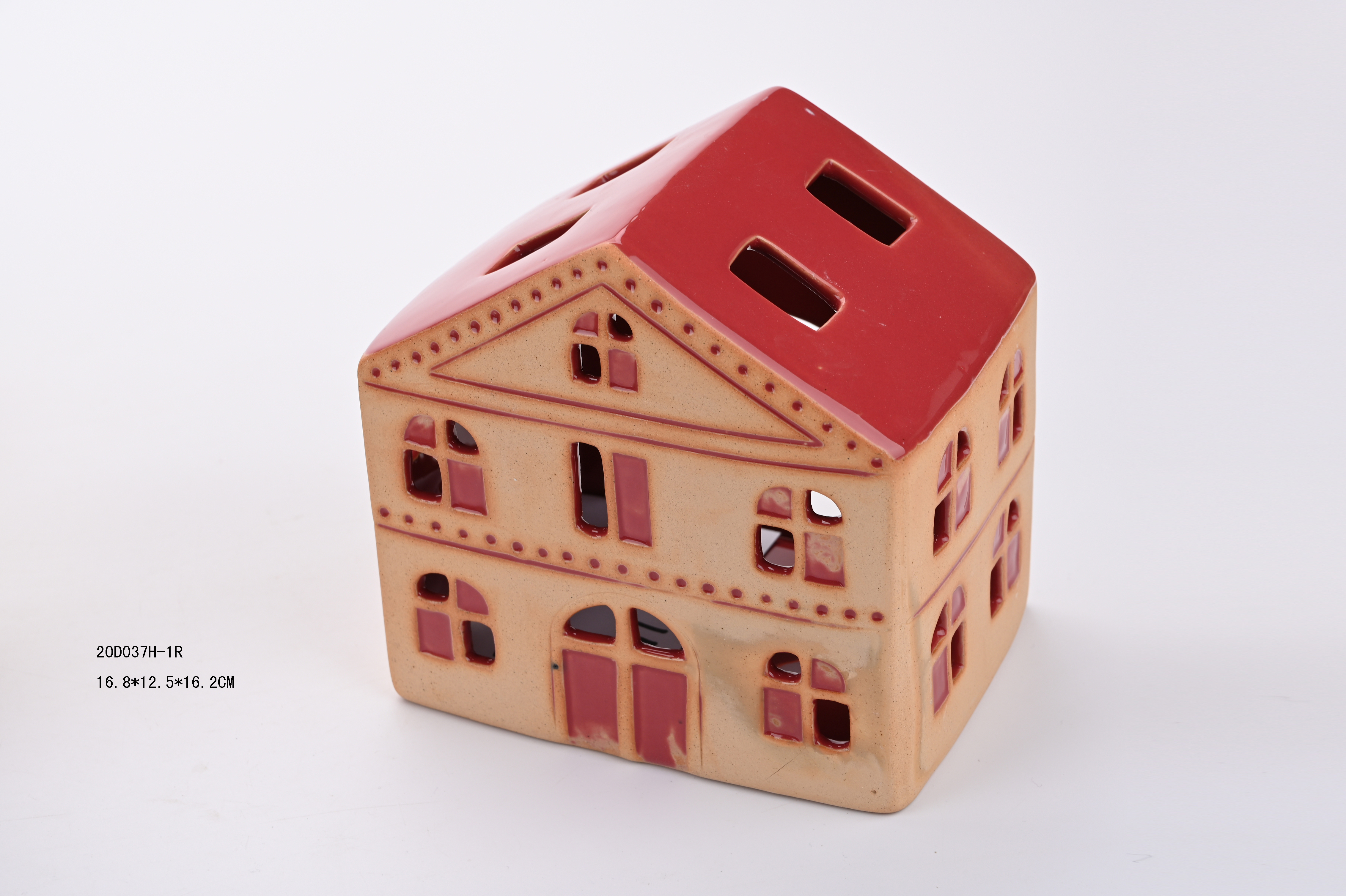 Terra cotta house shape vase
