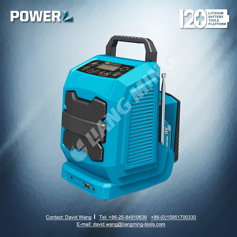 18V lithium battery cordless jobsite radio