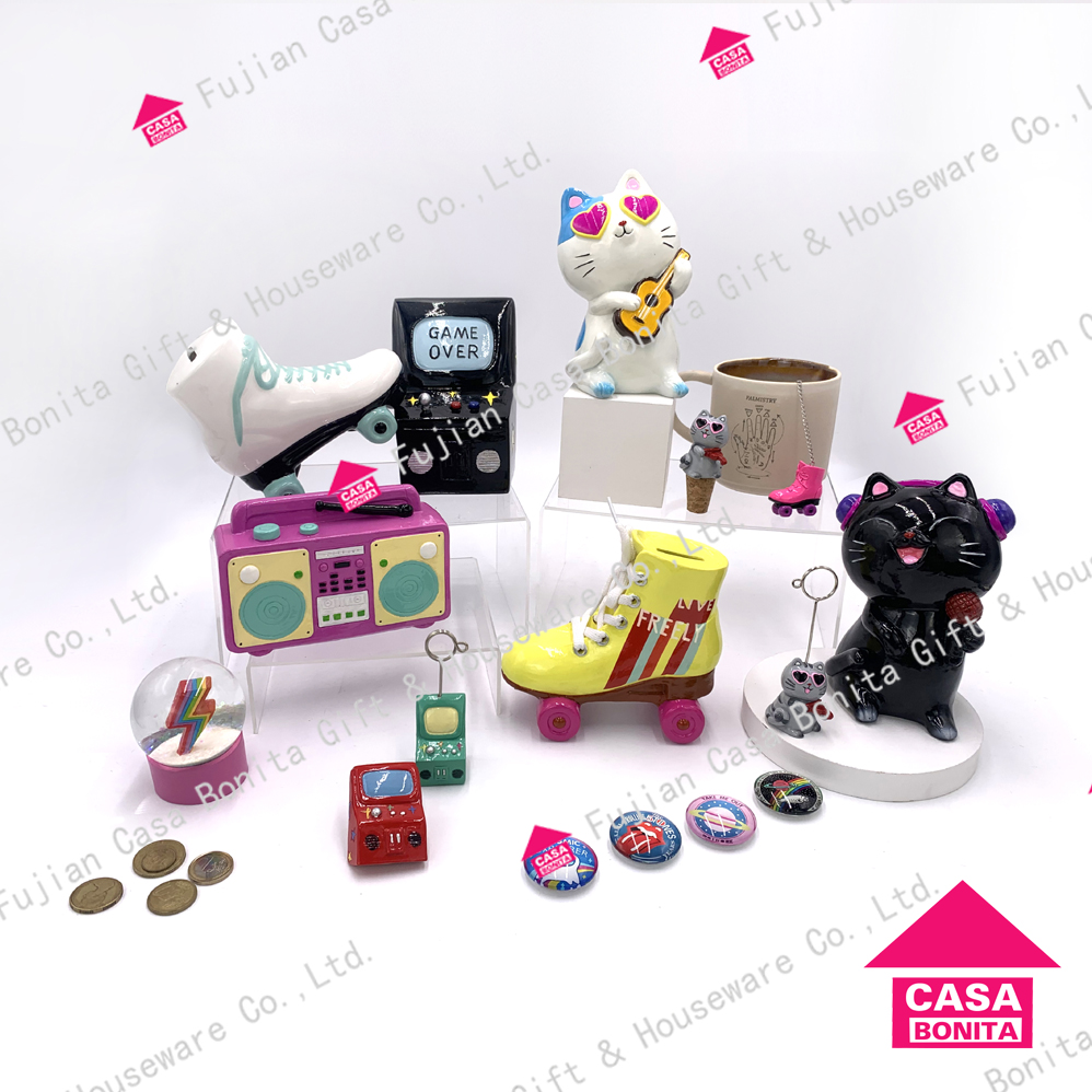 Polyresin&ceramic Retro Roller Skates,gameboy Money Box,magnet,namecard Holder Best Seller New Arrivals