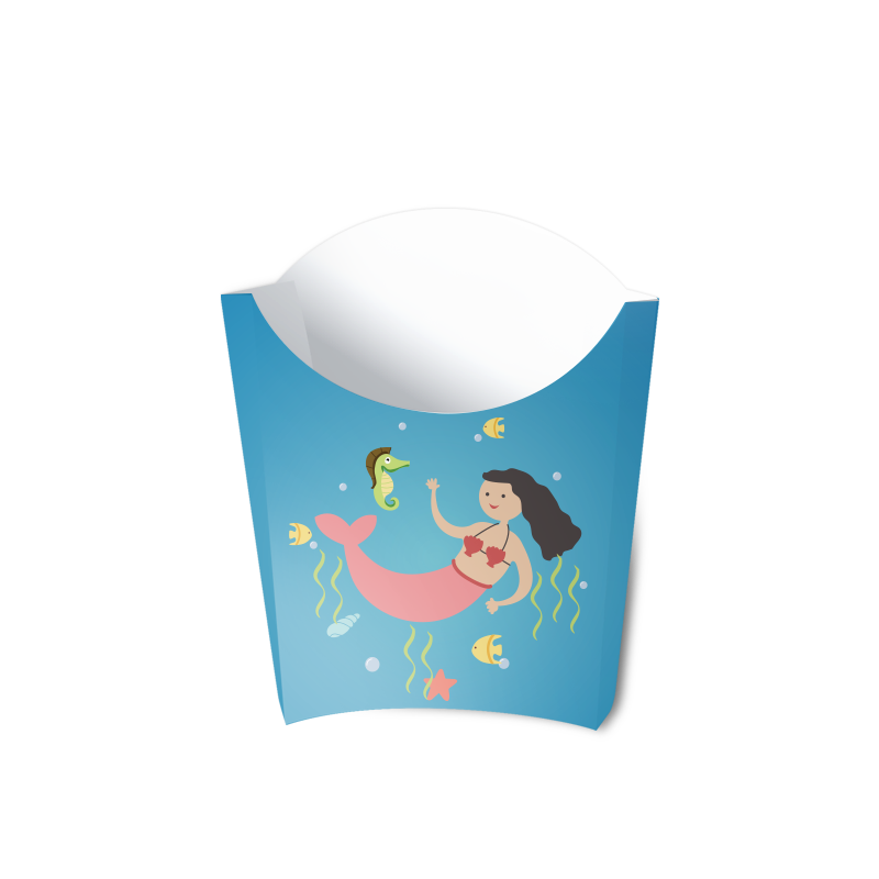 Mermaid Party Supplies French fries box