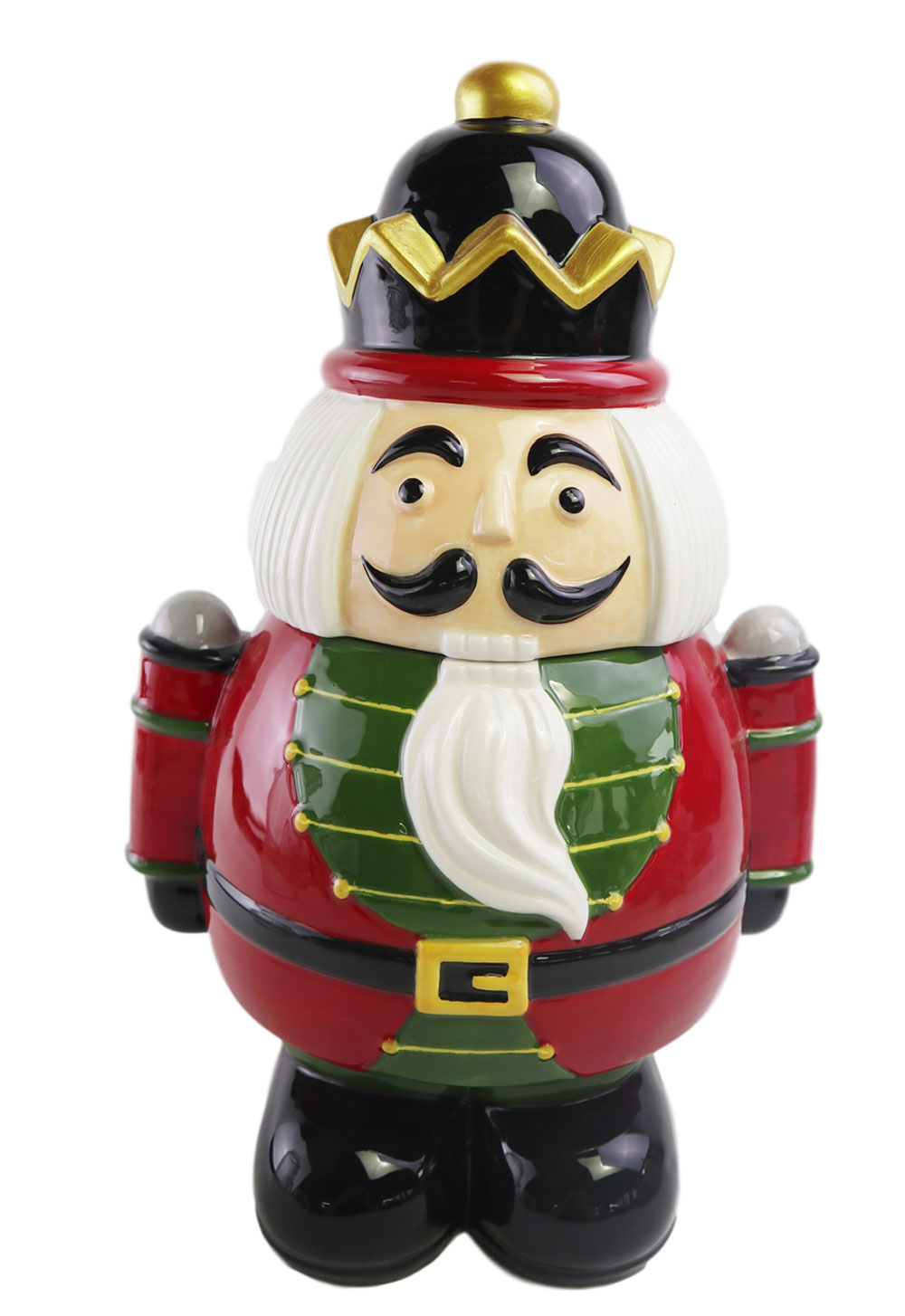 Christmas nutcracker cookie jar guard biscuit pot solider storage canister