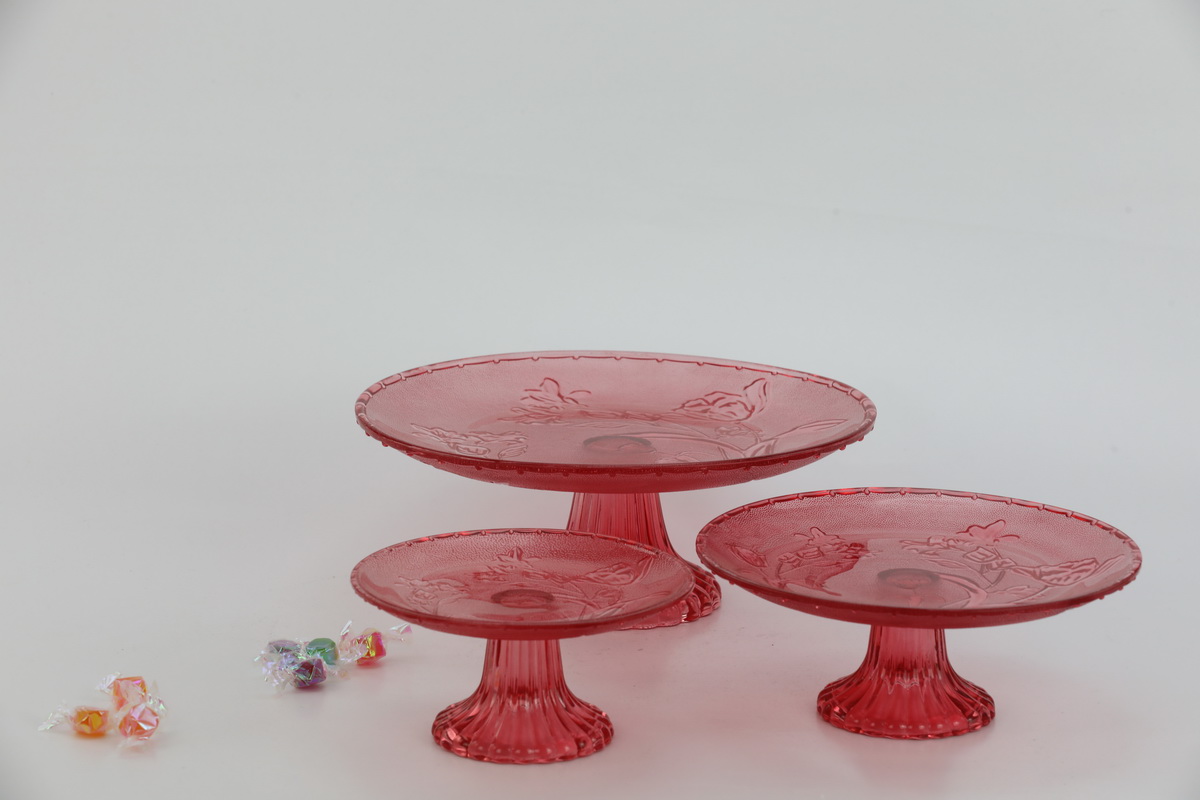 MPF2204 fruit tray with foot Glass fruit plate