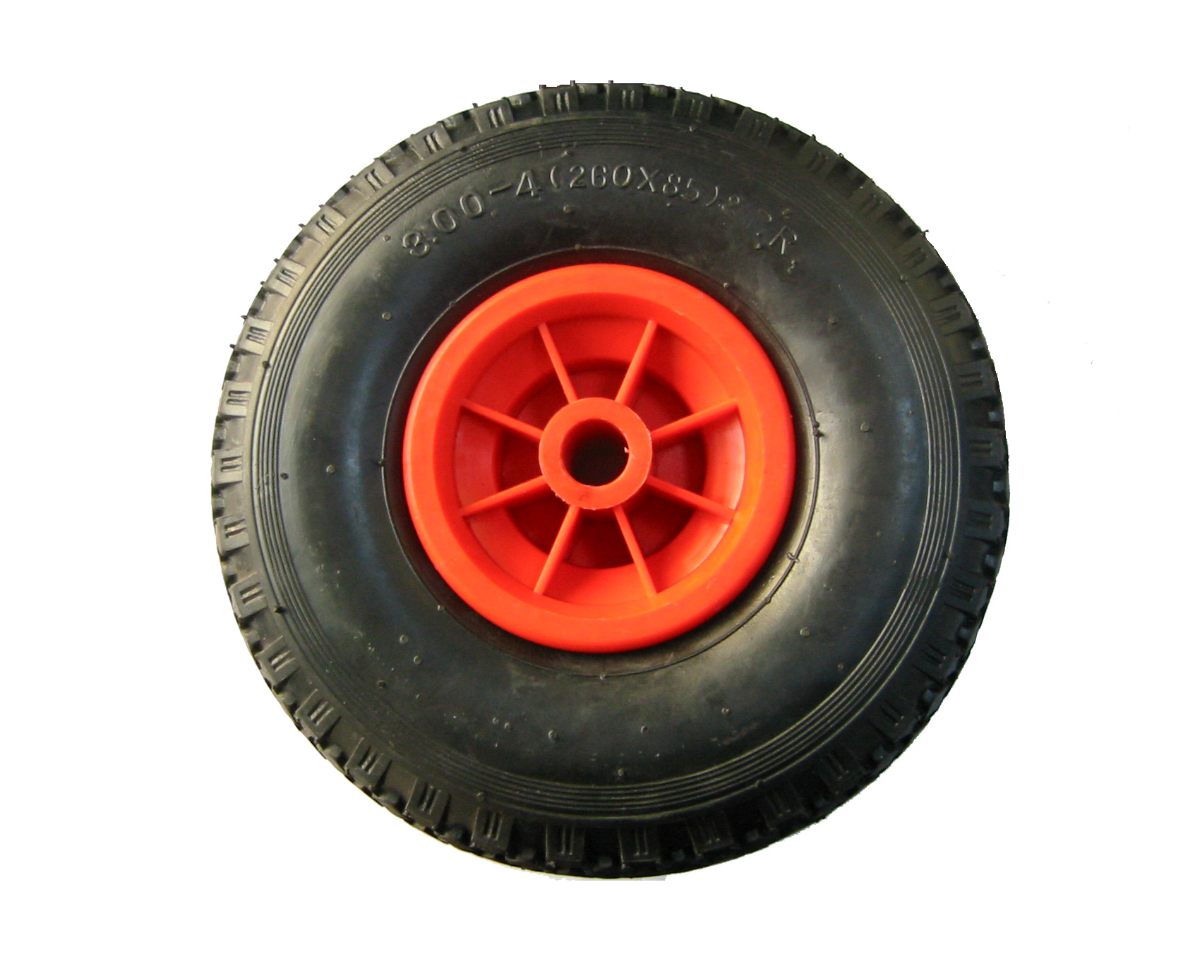 Pneumatic wheel for garden too cart