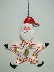 Solar christmas santa hanging