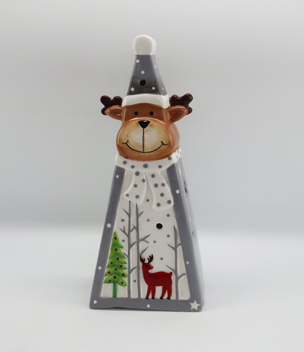 Reindeer figure, deer figure, ceramic Reindeer