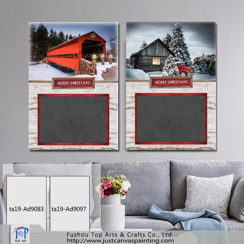 LED canvas painting with blackboard