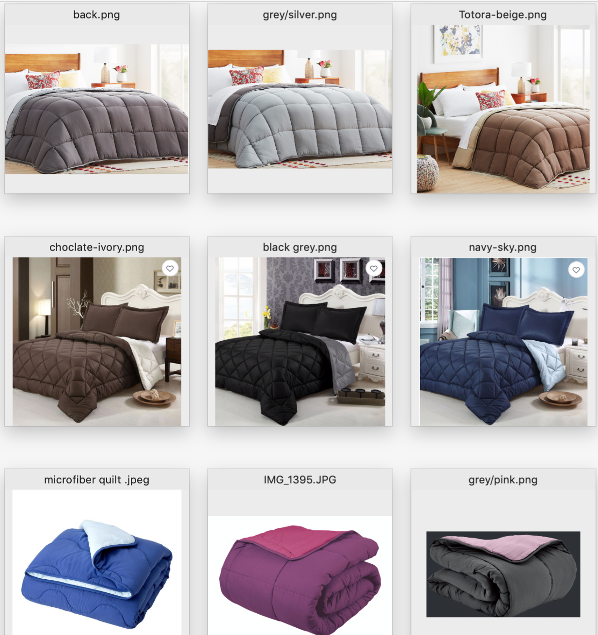 solid microfiber quilt