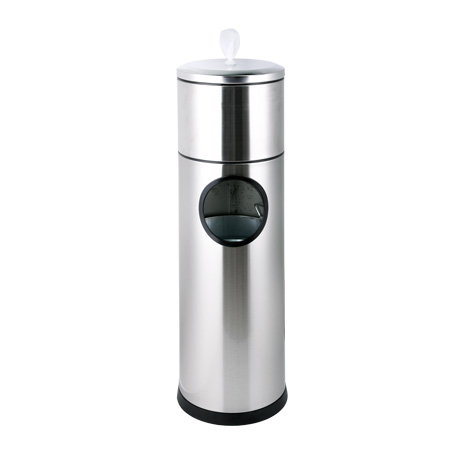 Disposal Bin Trash Can Disinfectant Sanitizing Wet Wipe Dispenser Station