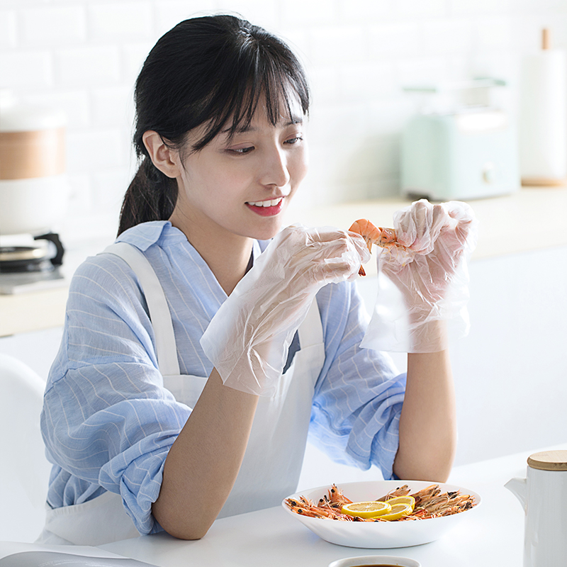 plastic waterproof and disposable gloves clear kitchen gloves for food handling cooking cleaning