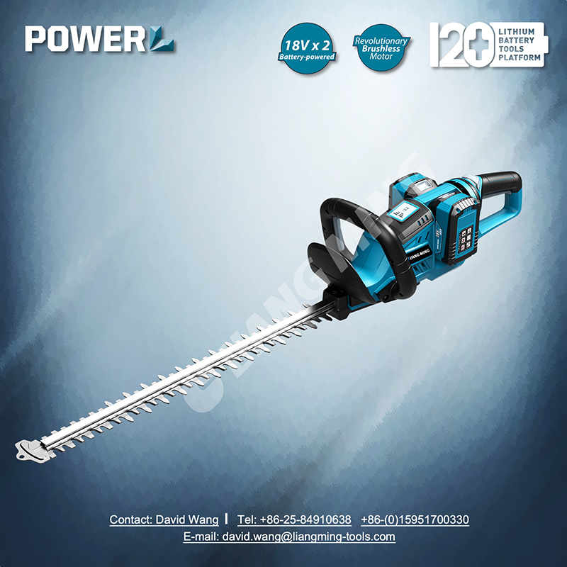 36V(18Vx2) brushless lithium battery cordless hedge trimmer