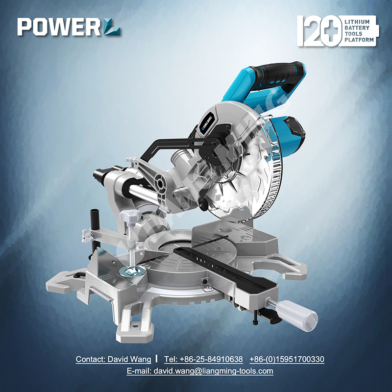 18V lithium battery cordless sliding mitre saw