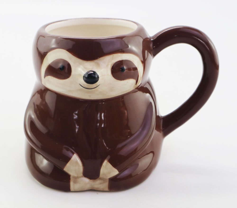 Sloth mug ceramic mugs animal cups 3D hand paint