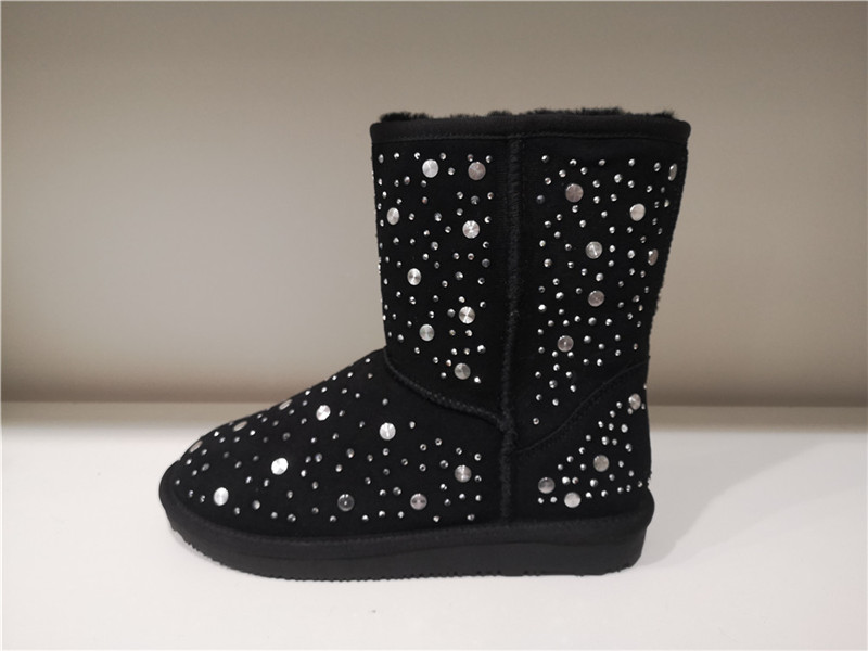 Fashion Sheepskin/Fake fur Snow Boot Winter shoes Water-Resistant