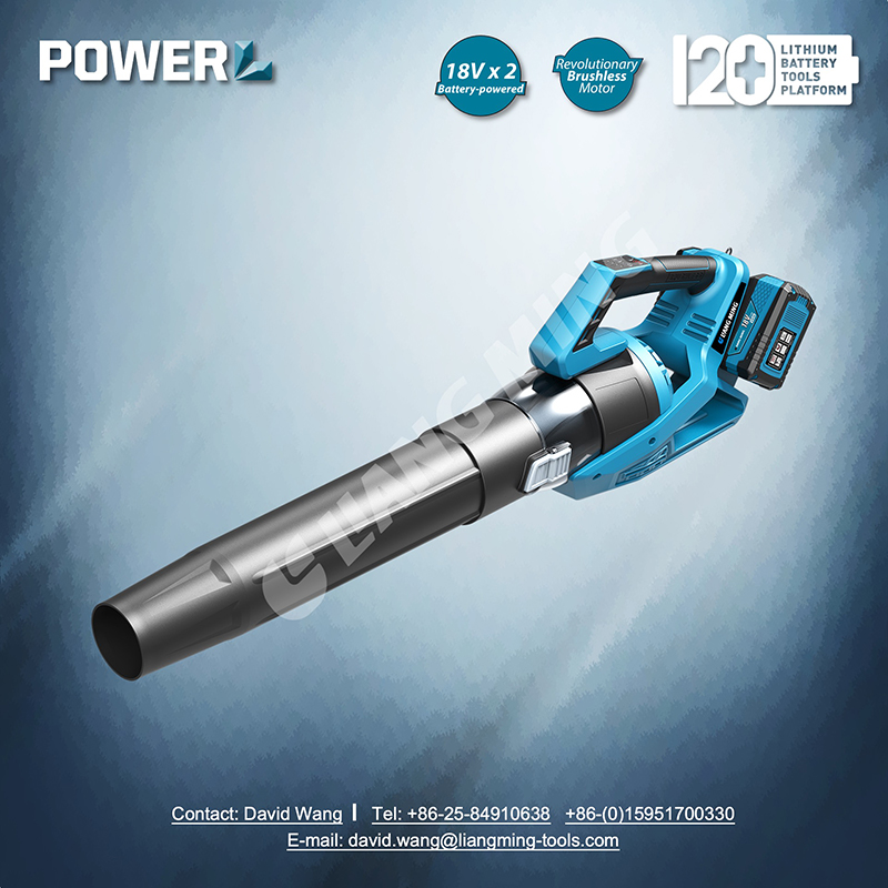 36V(18Vx2) brushless lithium battery cordless garden blower