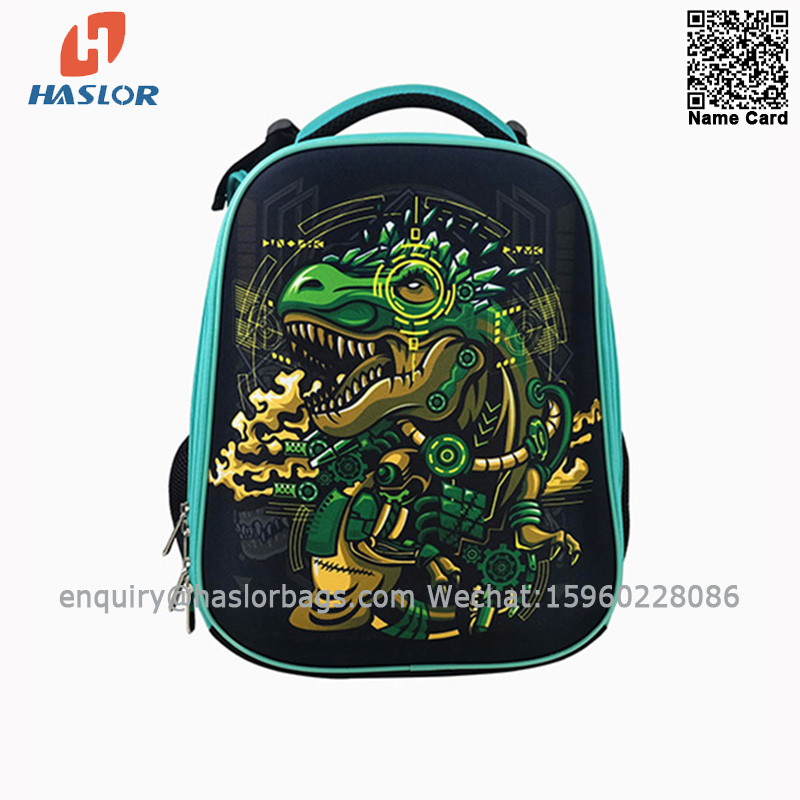 Hot selling hard EVA school backpack bag Primary dinosaur school bag for boy