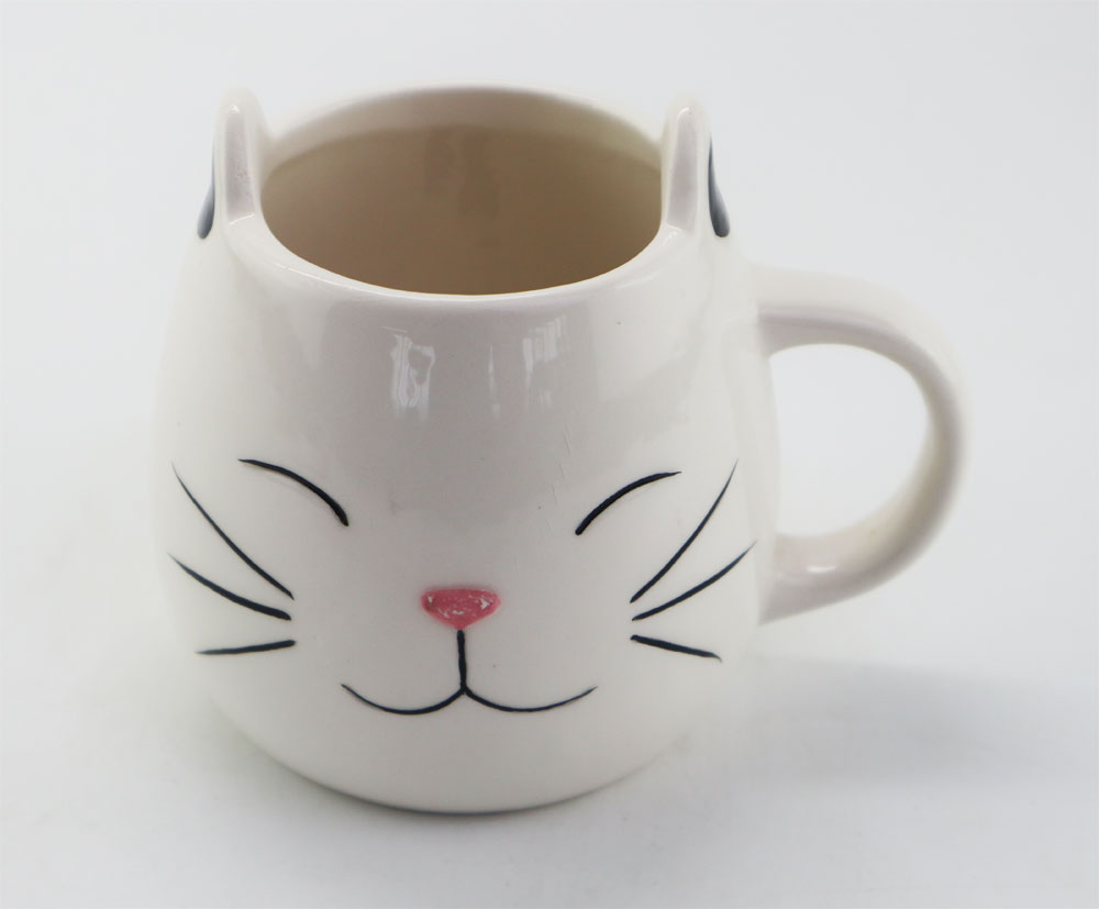 Cat mug ceramic kitty mugs animal cups 3D hand paint