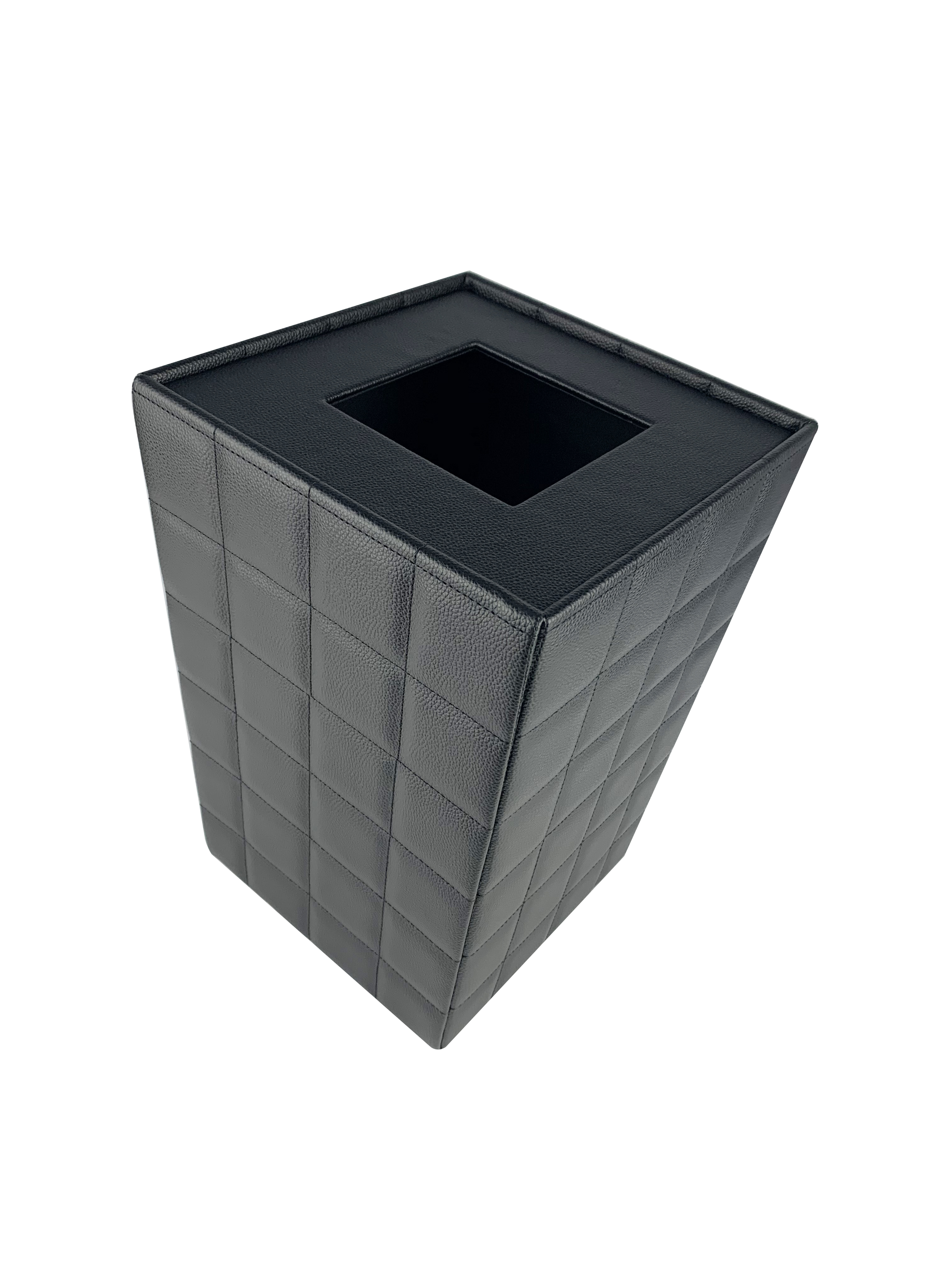 High-Quality Handmade Leather Trash can Dustbin