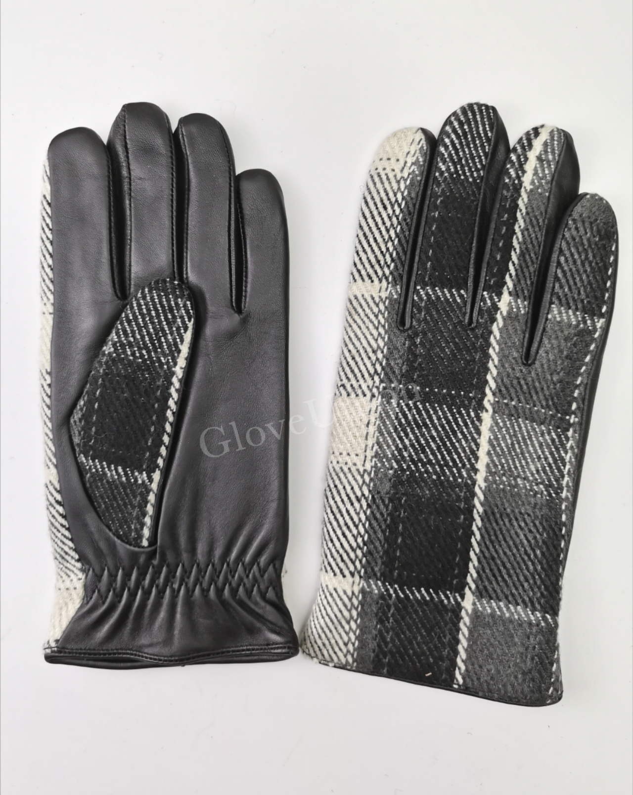 men's sheepskin leather/fabric combo glove
