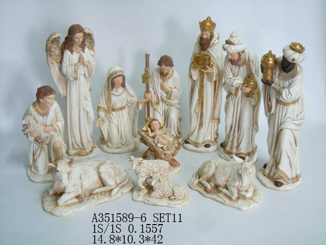 17"Nativity decor Set11