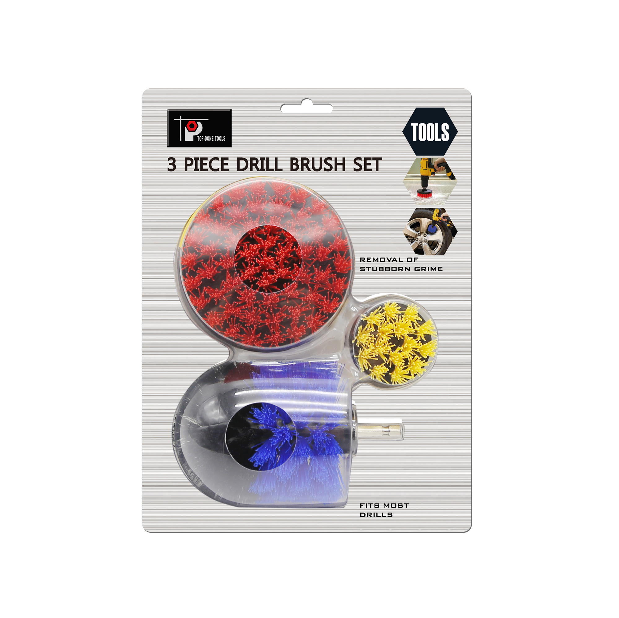 3pcs Drill Brush Set