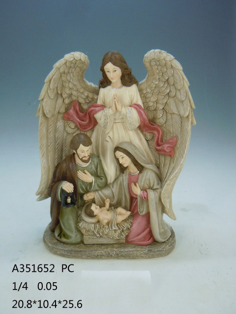 10"Angel holy family decor