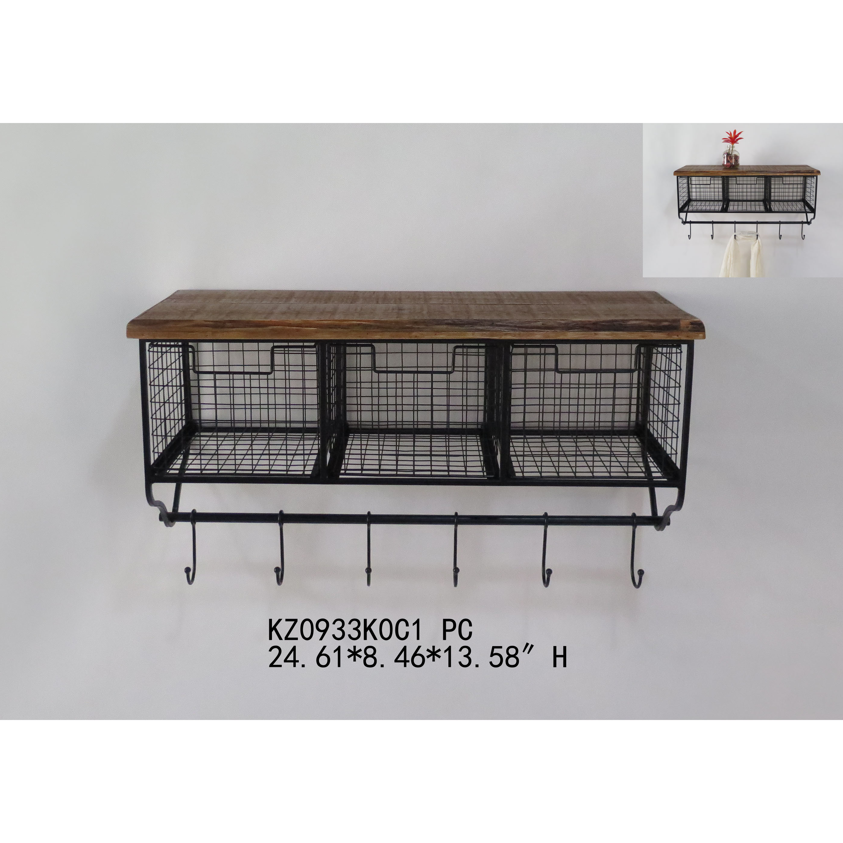 metal/wood shelf