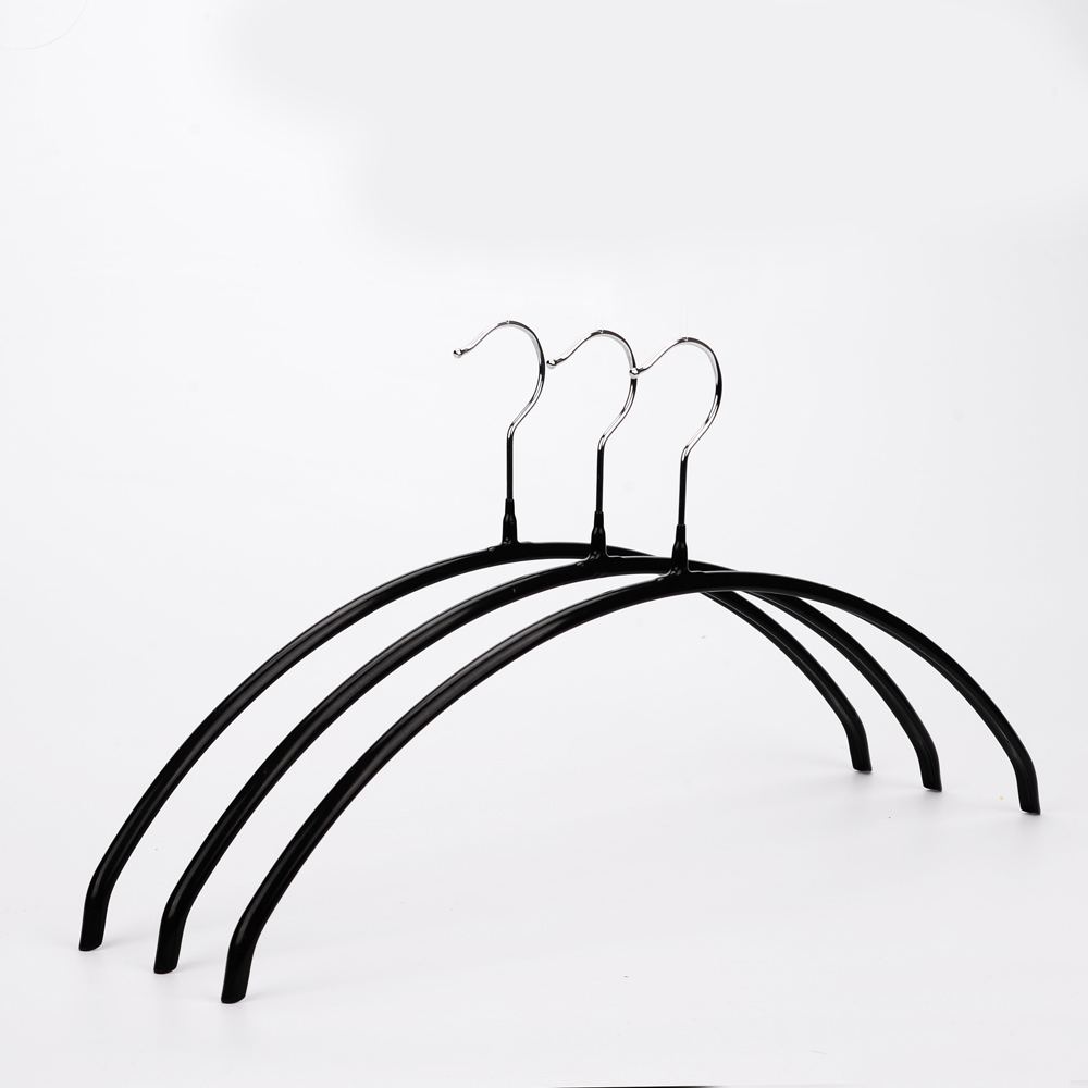 PVC coating metal hanger with chrome hook