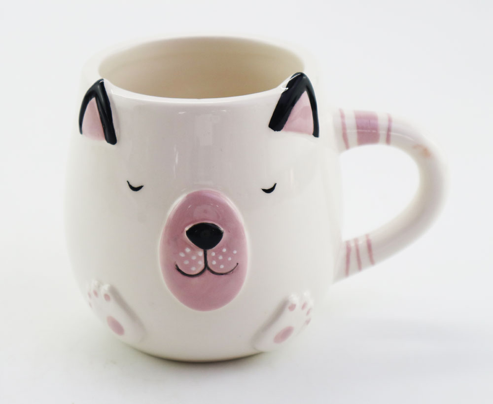 fox mug ceramic mugs animal cups 3D hand paint