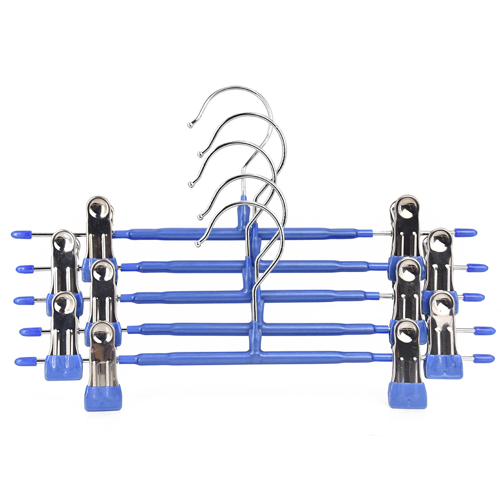 PVC+metal pants hanger with clip