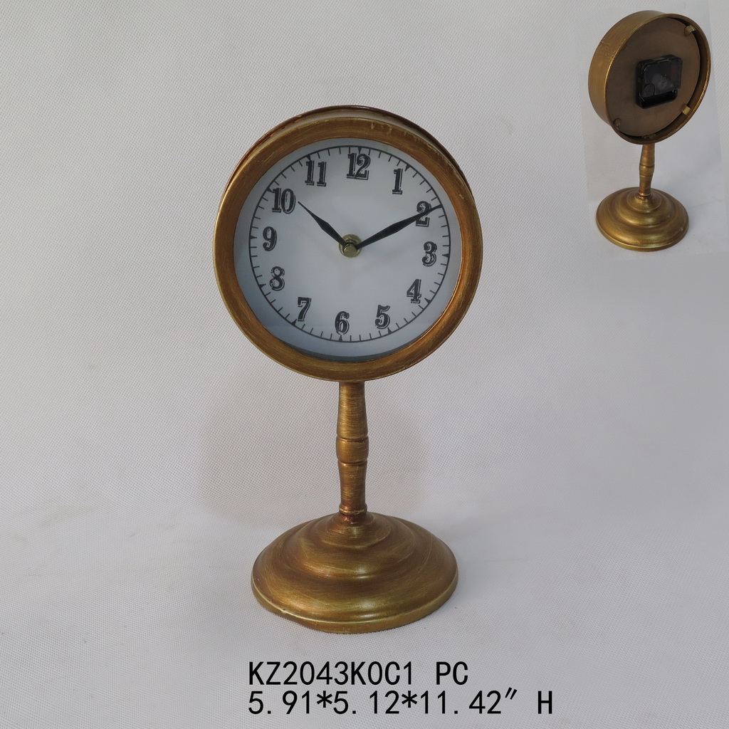 metal/wood clock