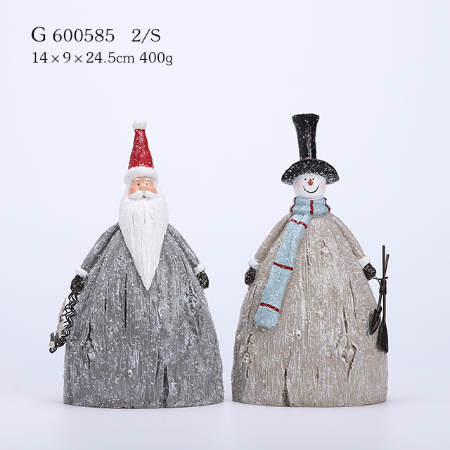 2/A resin santa and snowman