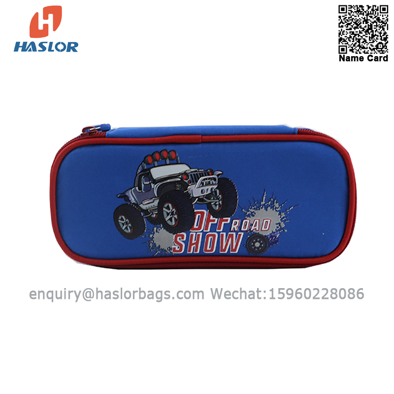 01 Haslor 300D/PVC Polyester Boy Pencil Case