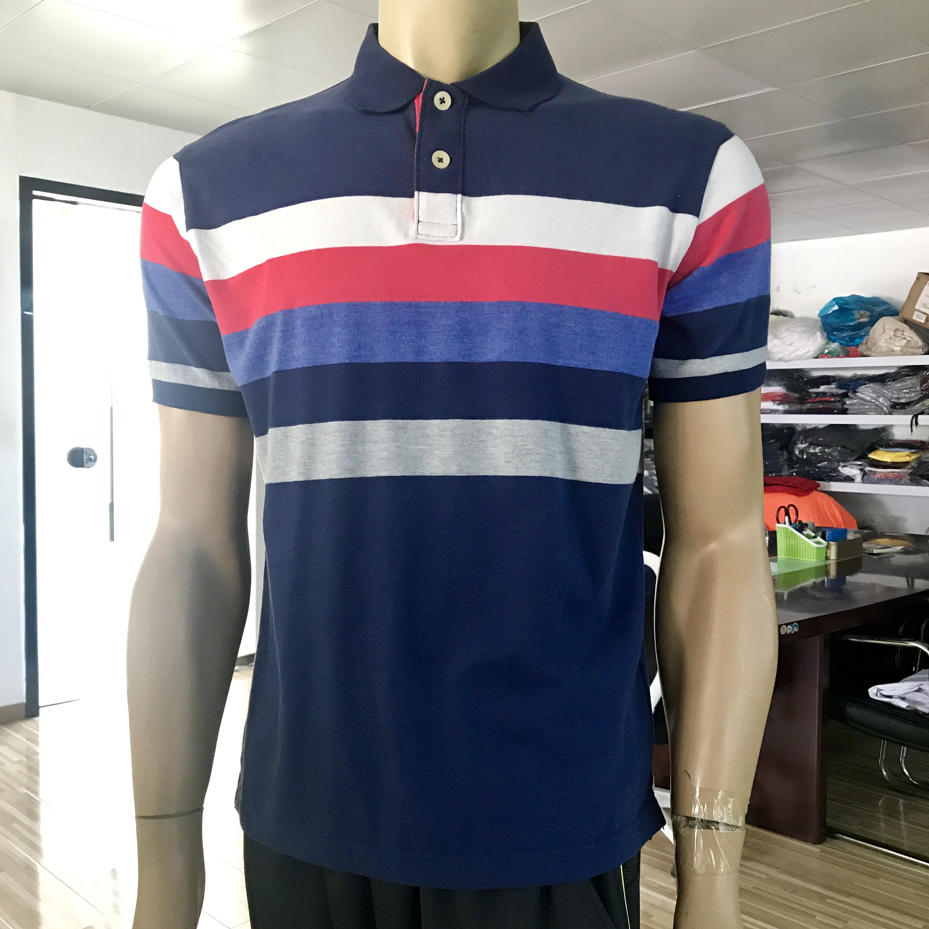 Men's yarn-dyed polo