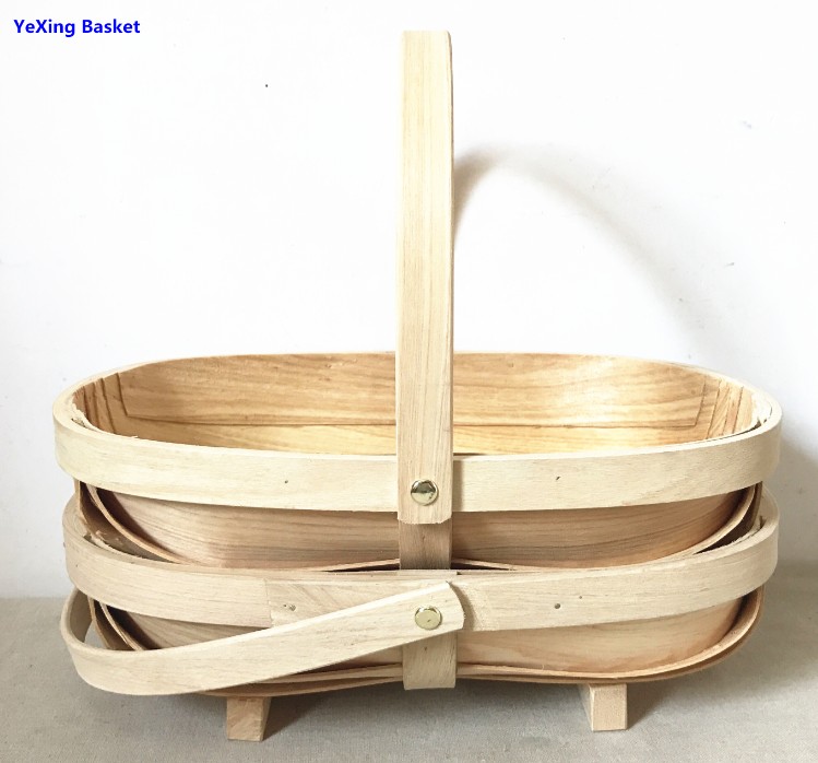 Boat chipwood basket