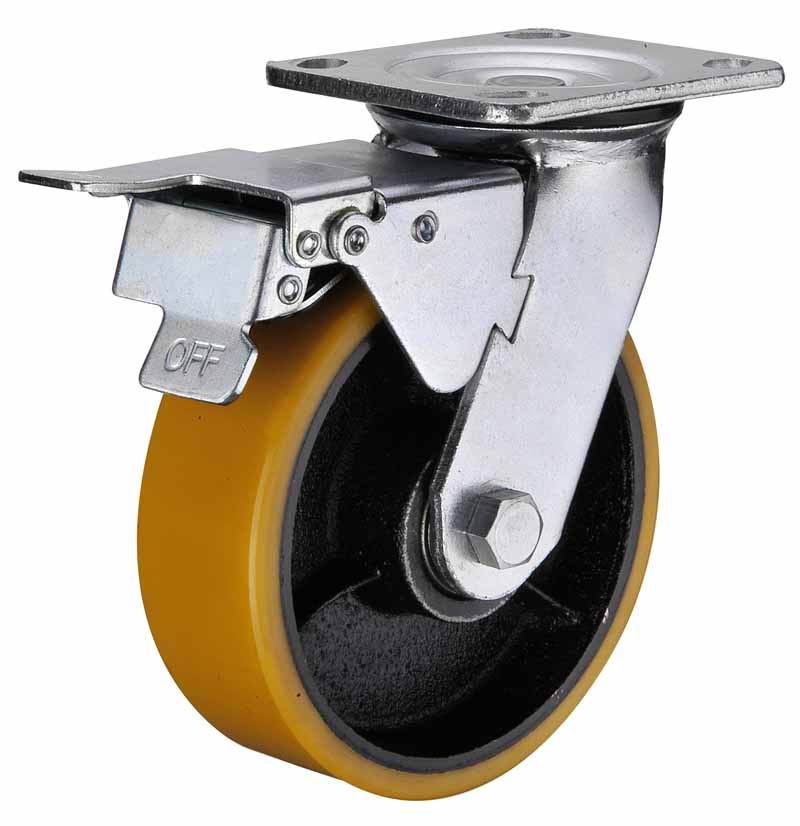Heavy duty PU caster