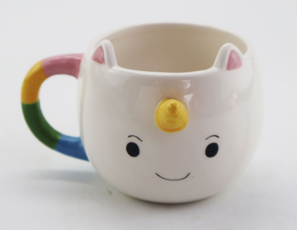 unicorn mug ceramic mugs animal cups 3D hand paint